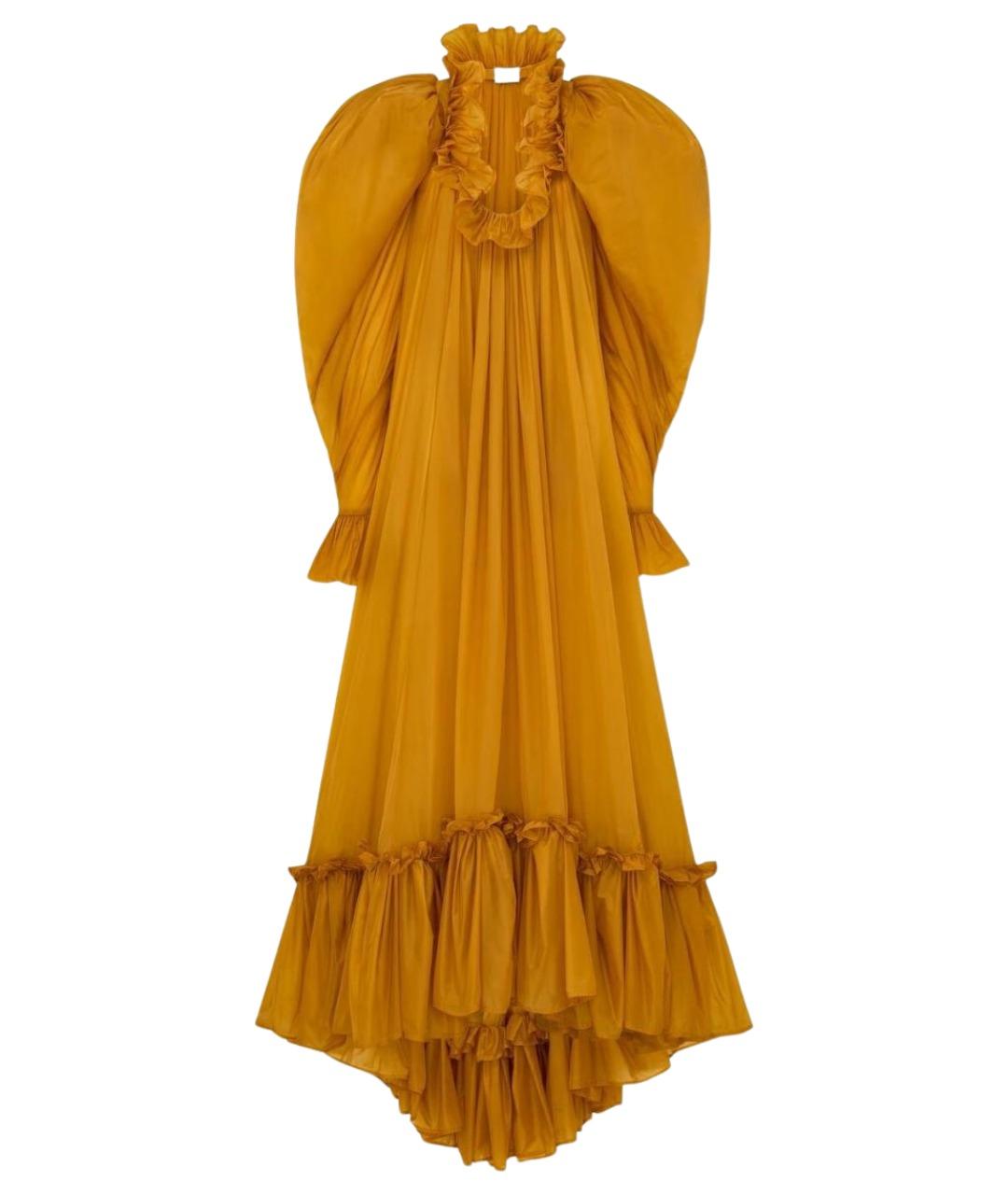 SAINT LAURENT Горчичное вечернее платье, фото 1