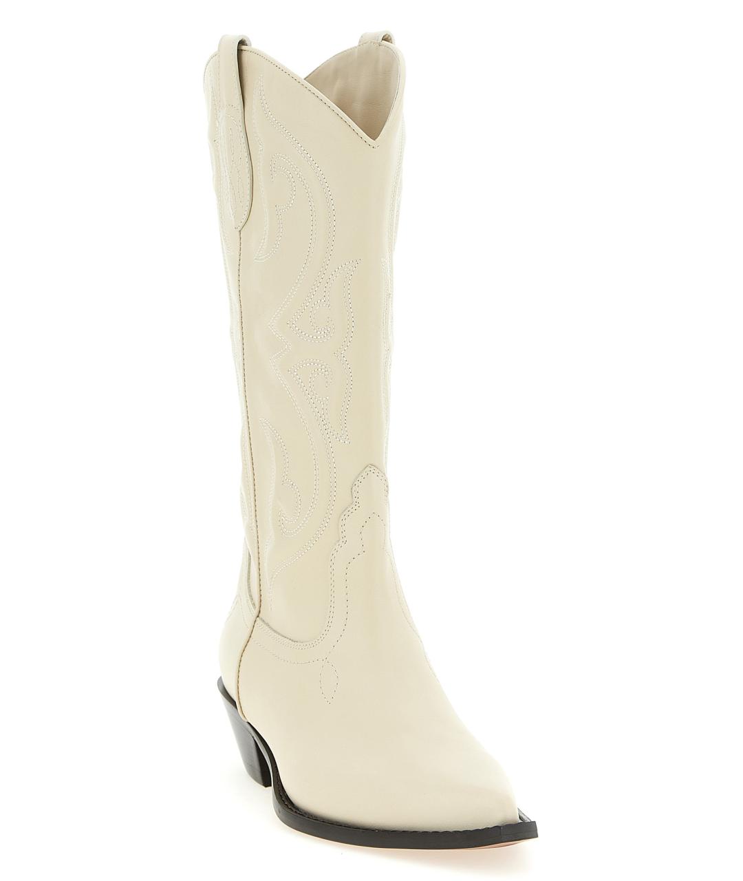 SONORA Белые кожаные сапоги, фото 2