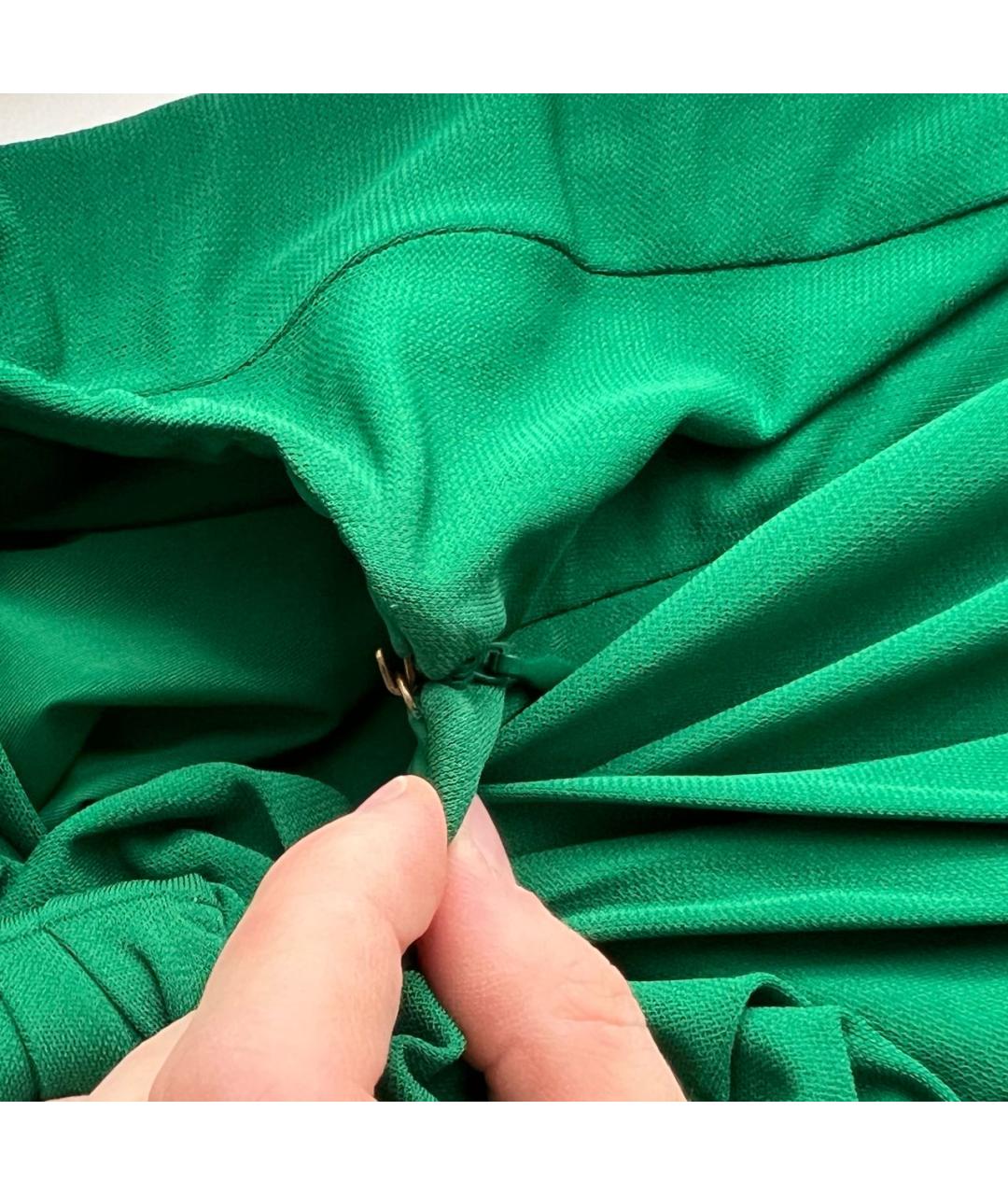 ALEXANDER MCQUEEN Зеленые вискозное вечернее платье, фото 8