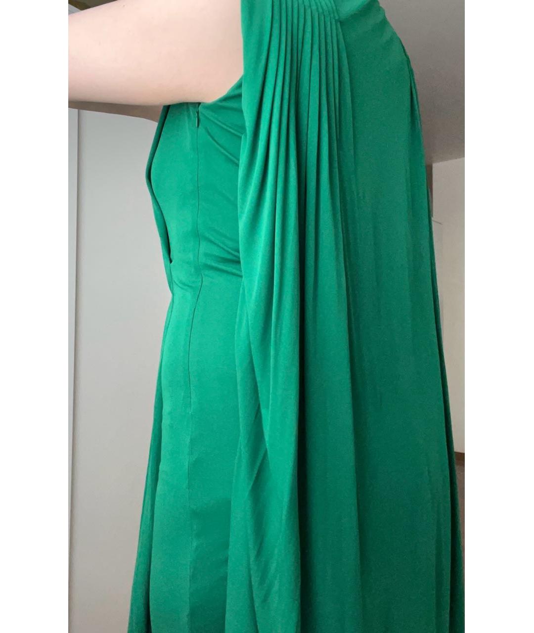 ALEXANDER MCQUEEN Зеленые вискозное вечернее платье, фото 6