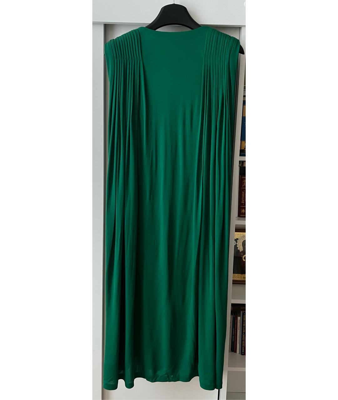 ALEXANDER MCQUEEN Зеленые вискозное вечернее платье, фото 2