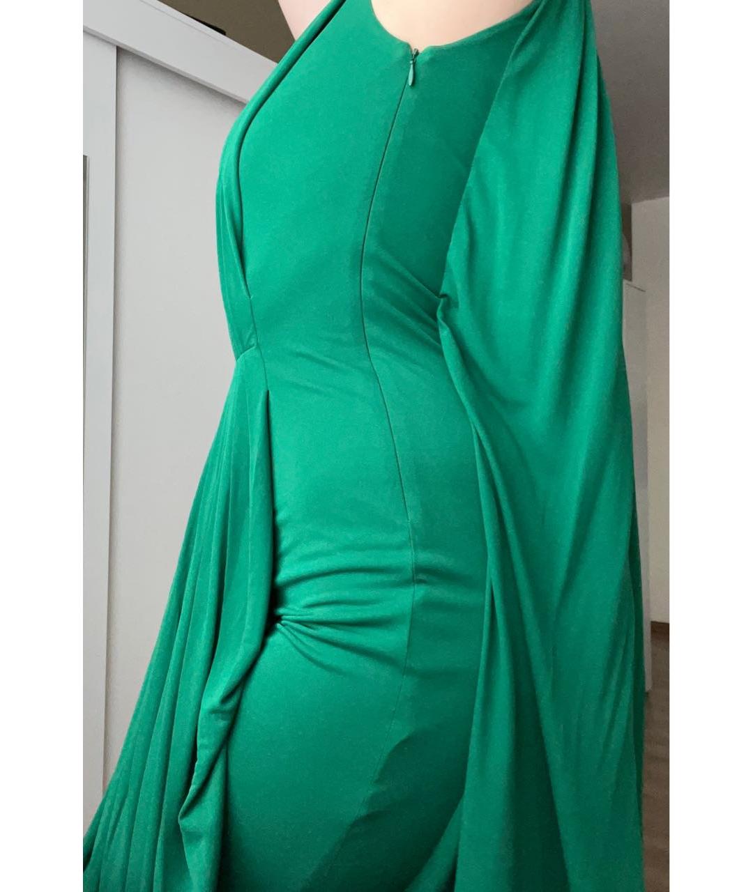 ALEXANDER MCQUEEN Зеленые вискозное вечернее платье, фото 5