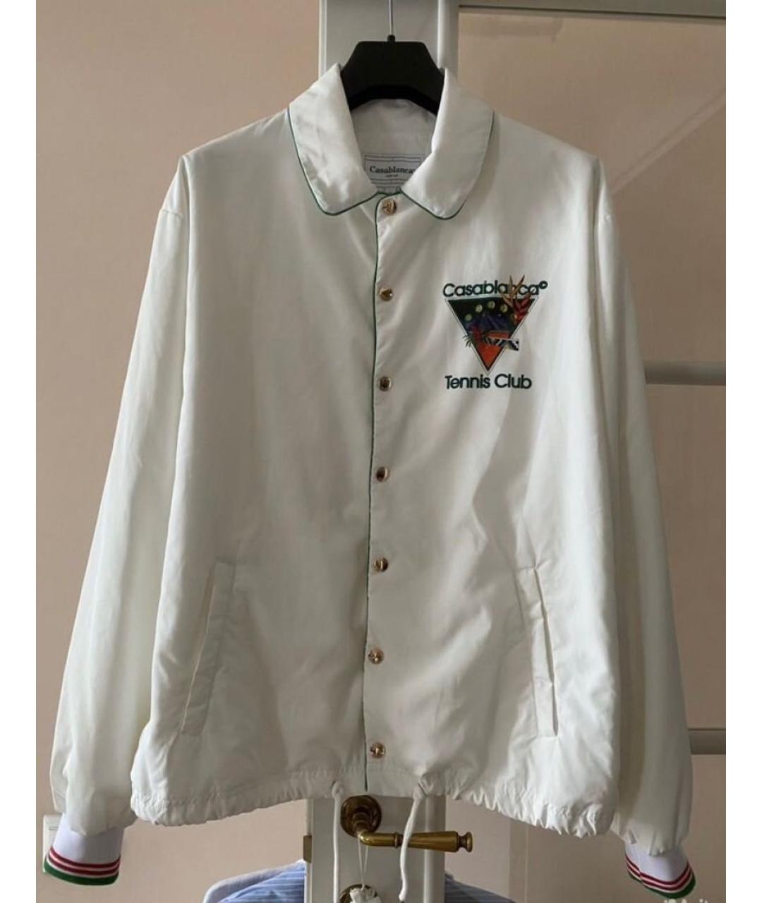 CASABLANCA Белая полиэстеровая спортивная куртка, фото 5