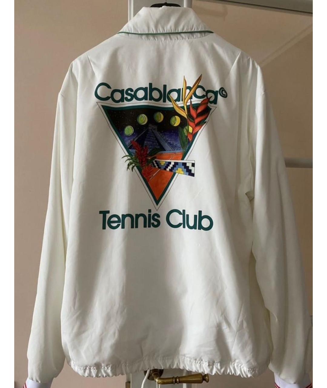 CASABLANCA Белая полиэстеровая спортивная куртка, фото 2