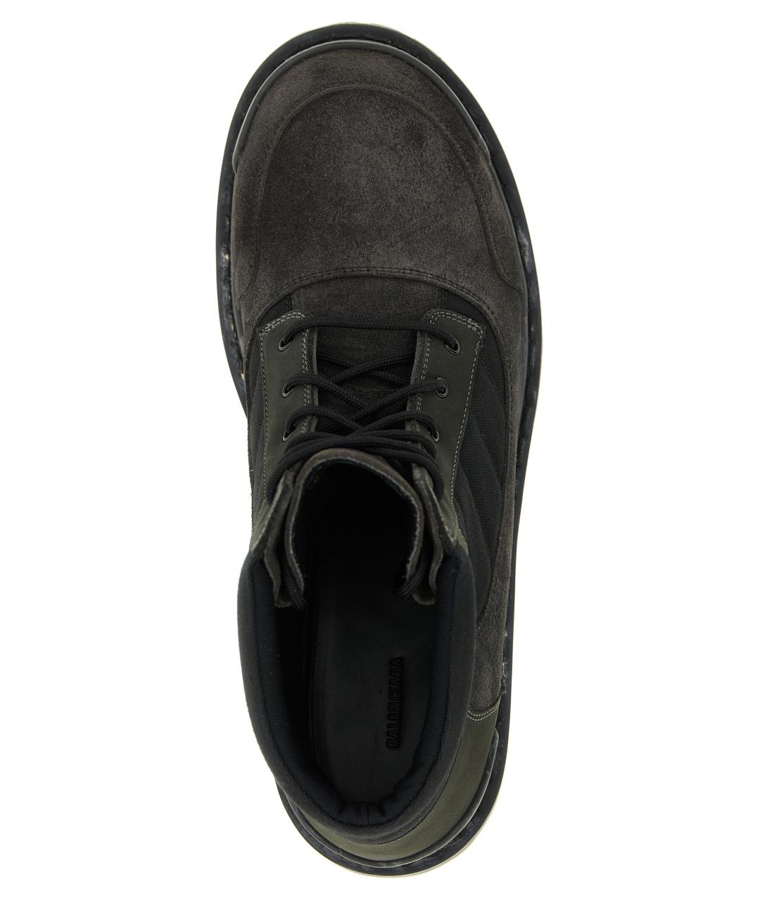 BALENCIAGA Коричневые замшевые высокие ботинки, фото 3