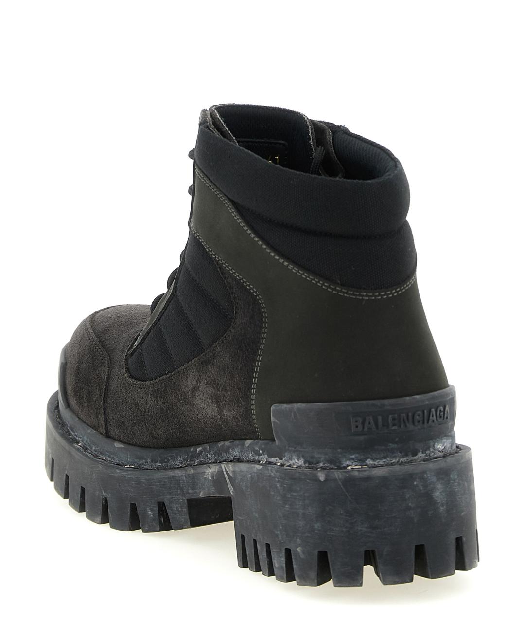 BALENCIAGA Коричневые замшевые высокие ботинки, фото 4