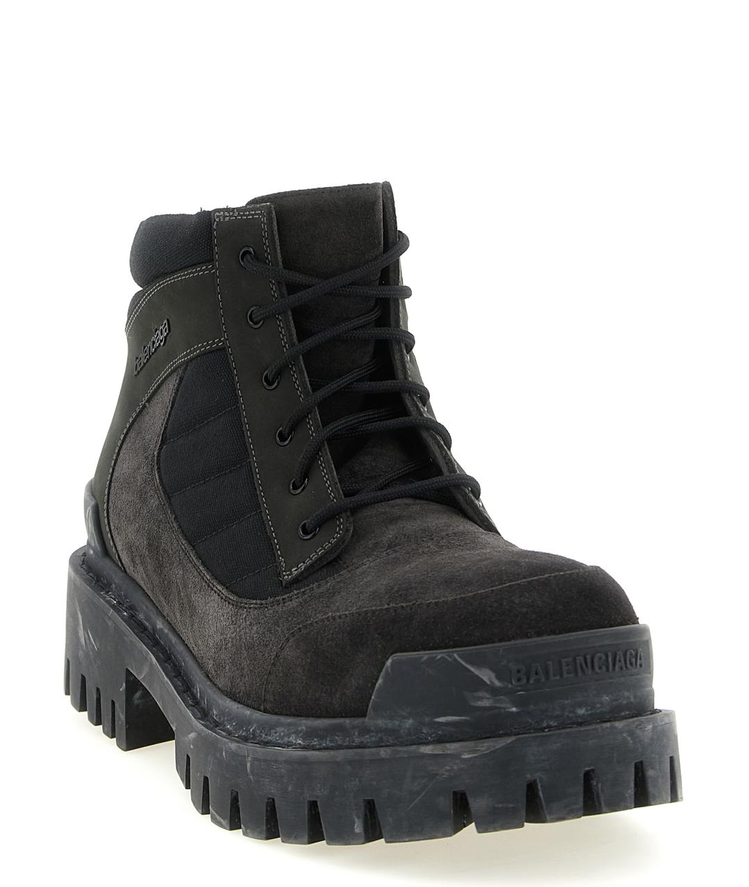 BALENCIAGA Коричневые замшевые высокие ботинки, фото 2