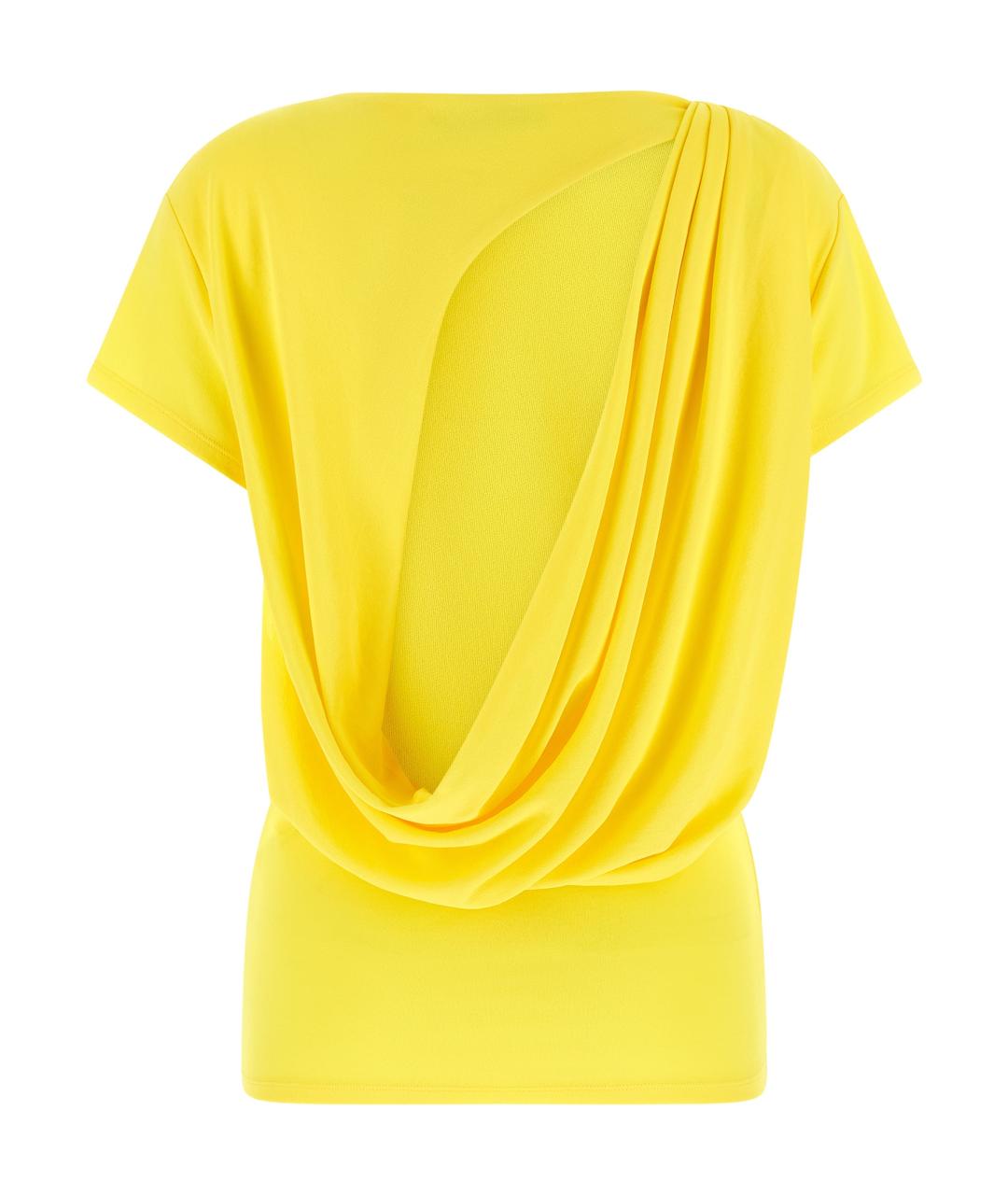 JACQUEMUS Желтая вискозная футболка, фото 2