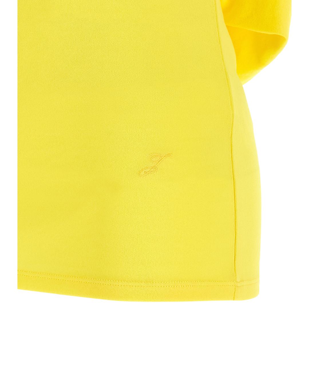 JACQUEMUS Желтая вискозная футболка, фото 4