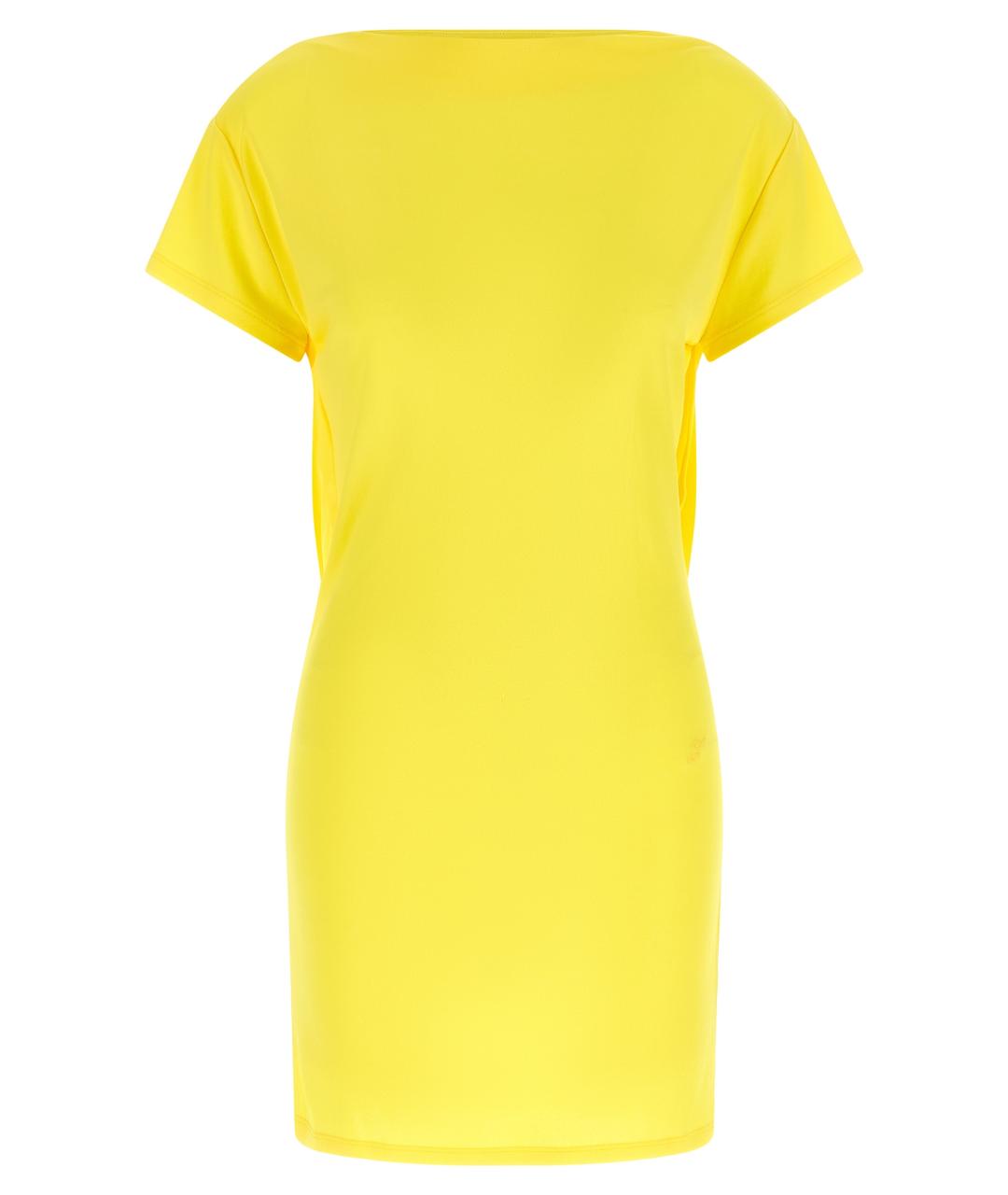JACQUEMUS Желтое вискозное повседневное платье, фото 1