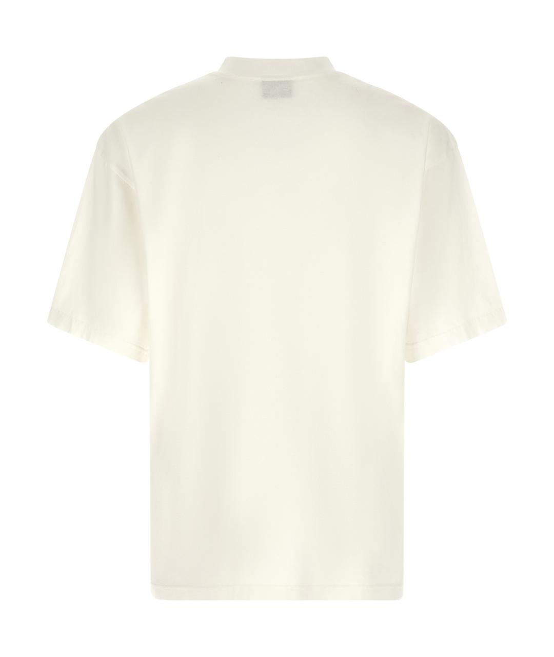 BALENCIAGA Белая хлопковая футболка, фото 2