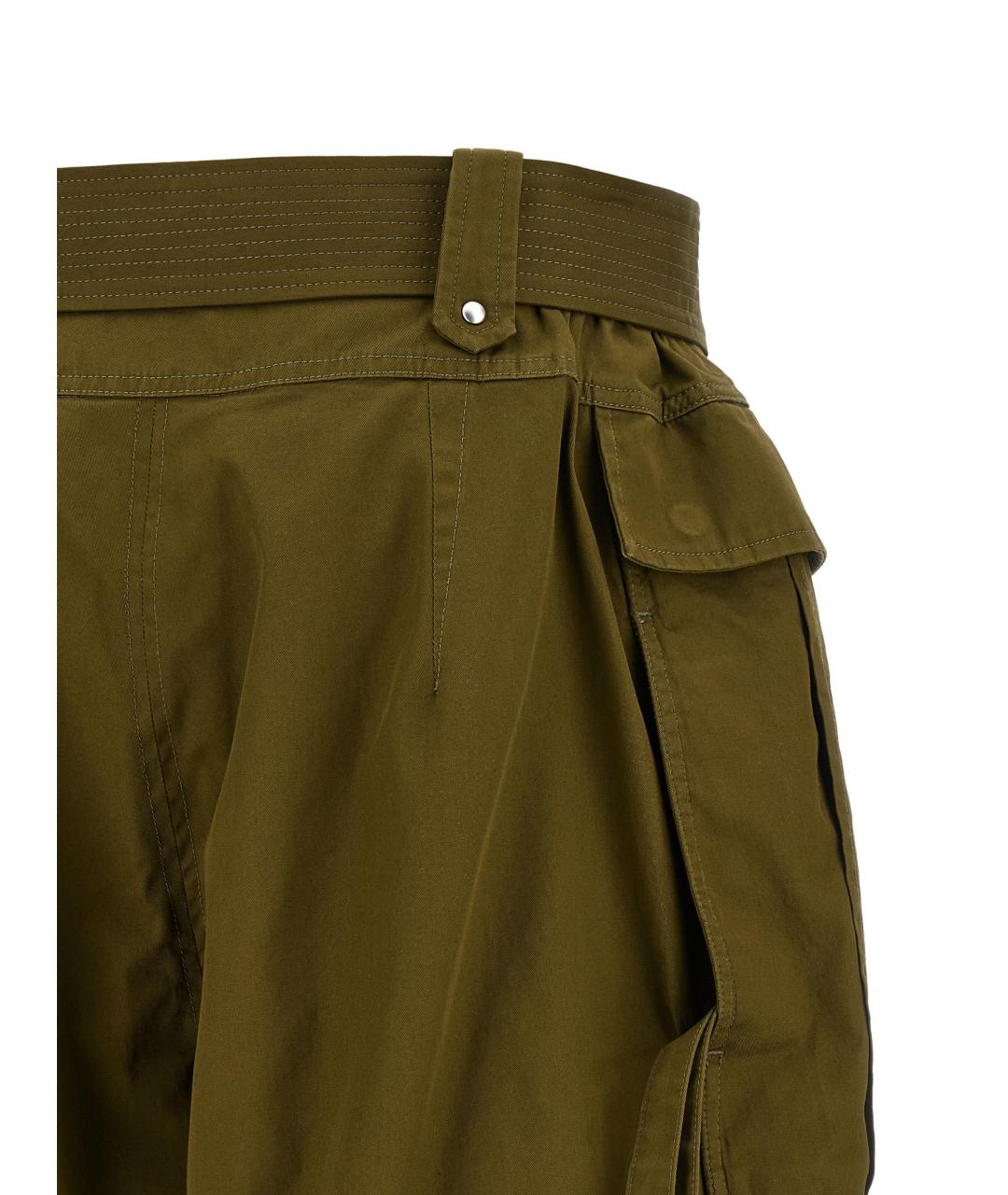 ALEXANDER MCQUEEN Зеленые хлопковые шорты, фото 4