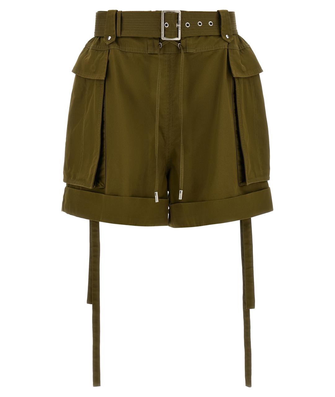 ALEXANDER MCQUEEN Зеленые хлопковые шорты, фото 1