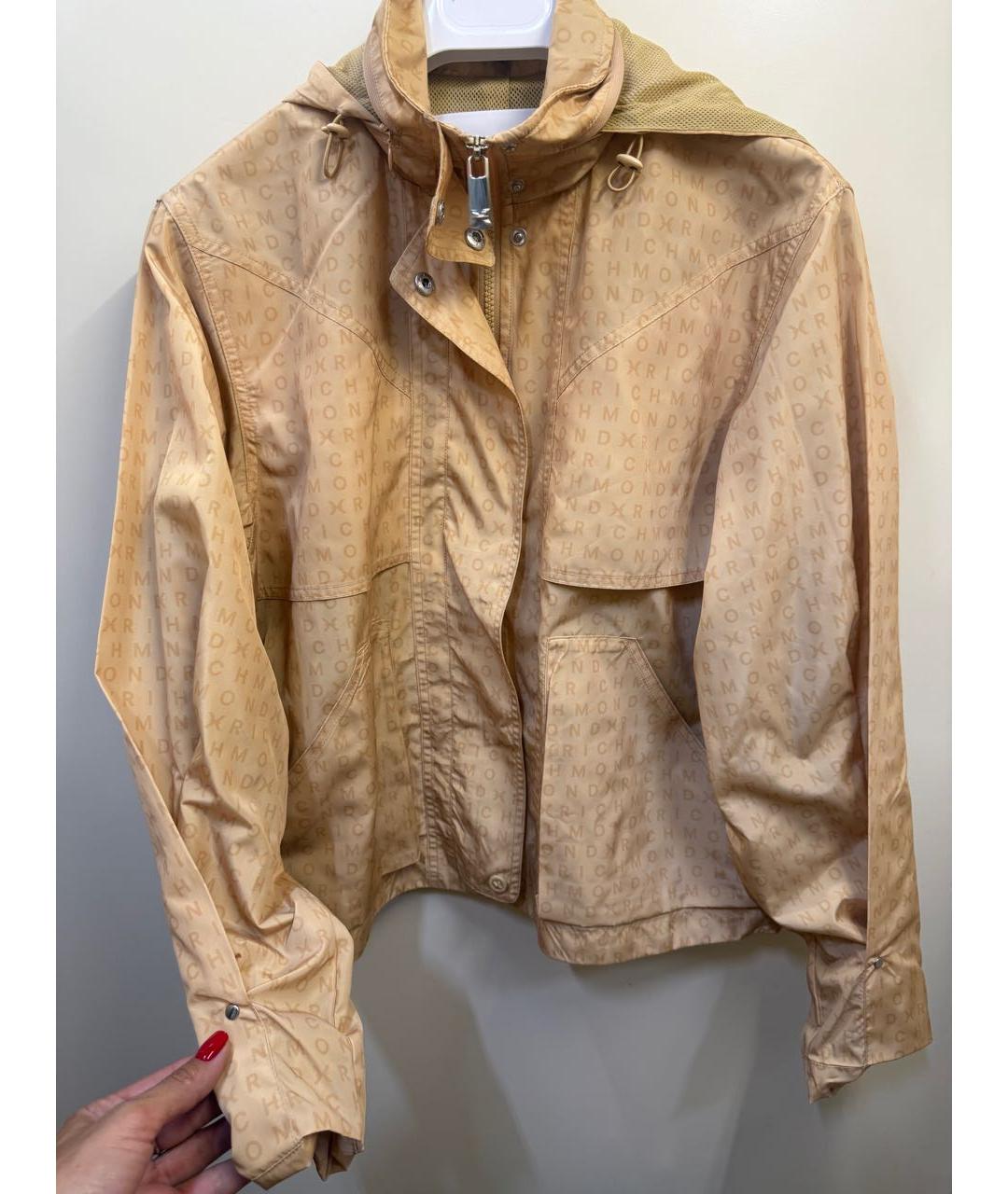 JOHN RICHMOND Бежевая полиэстеровая куртка, фото 6