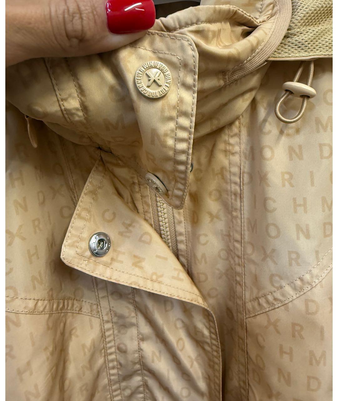 JOHN RICHMOND Бежевая полиэстеровая куртка, фото 7