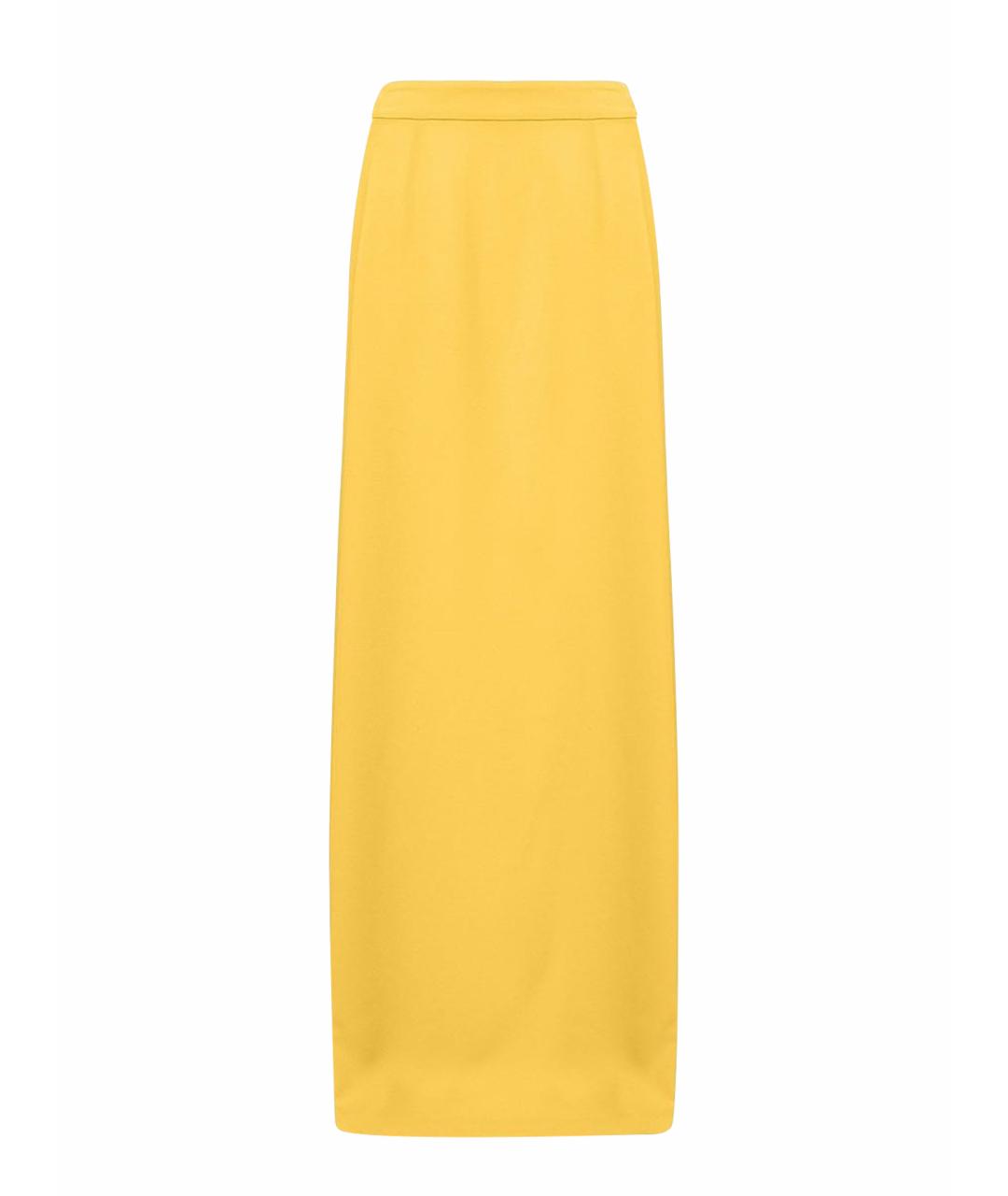 MANTU Желтая ацетатная юбка макси, фото 1