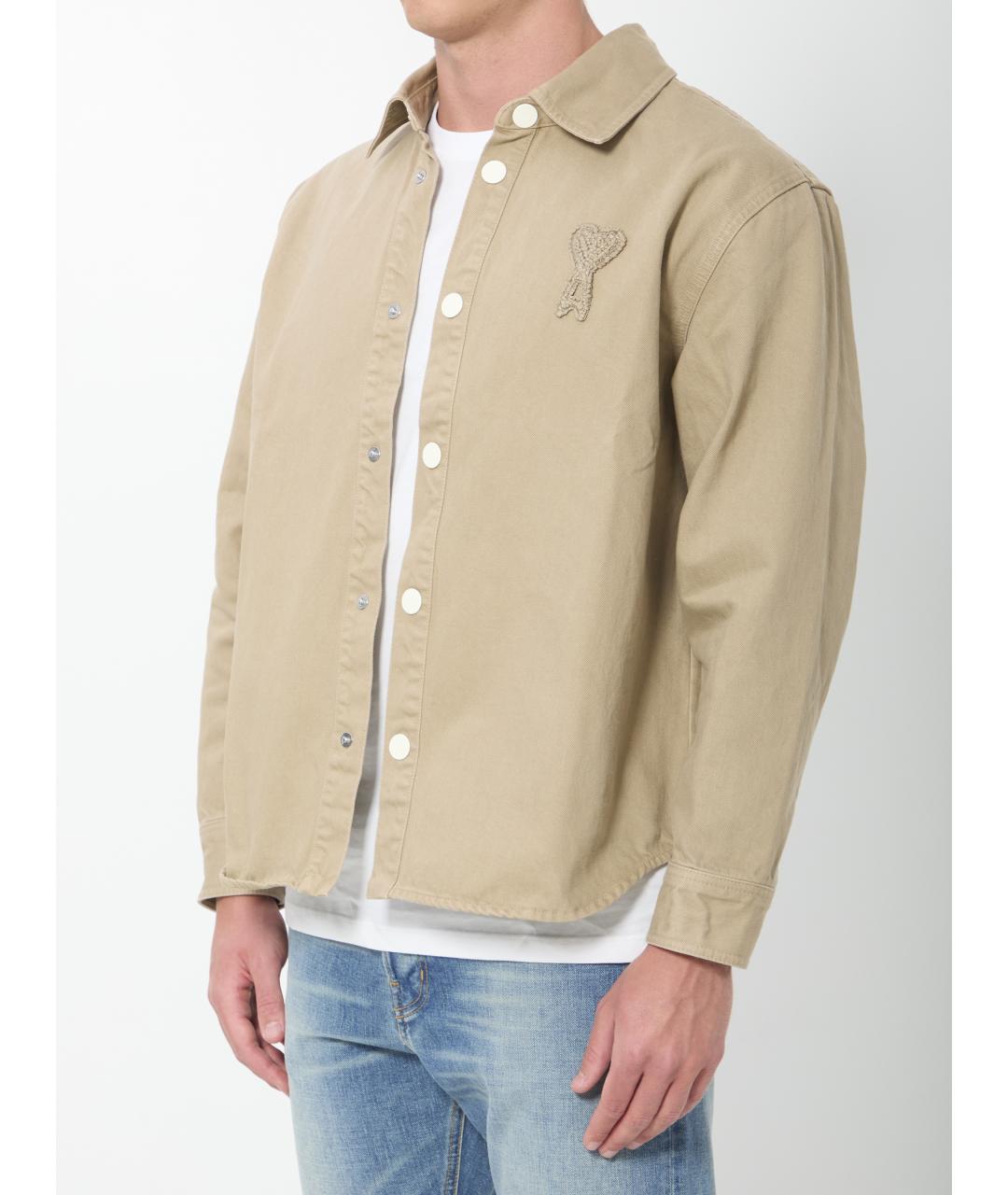 Ami Paris Бежевая хлопковая куртка, фото 2