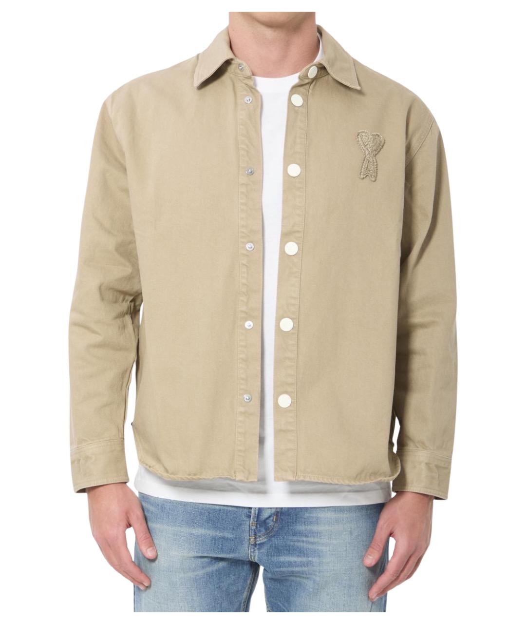 Ami Paris Бежевая хлопковая куртка, фото 1