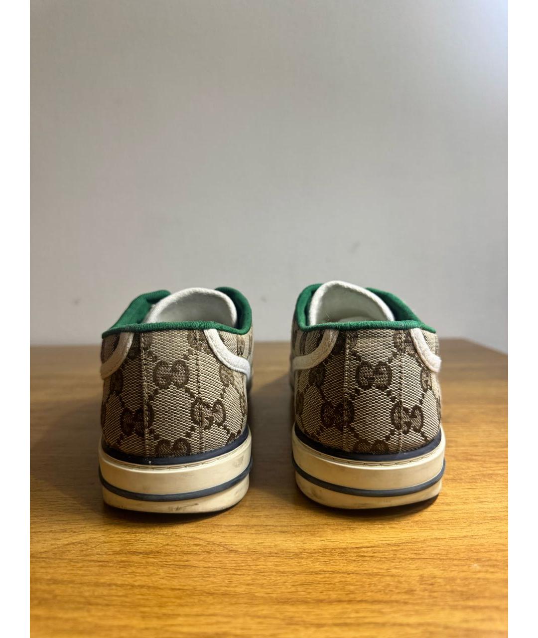 GUCCI Бежевые низкие кроссовки / кеды, фото 4