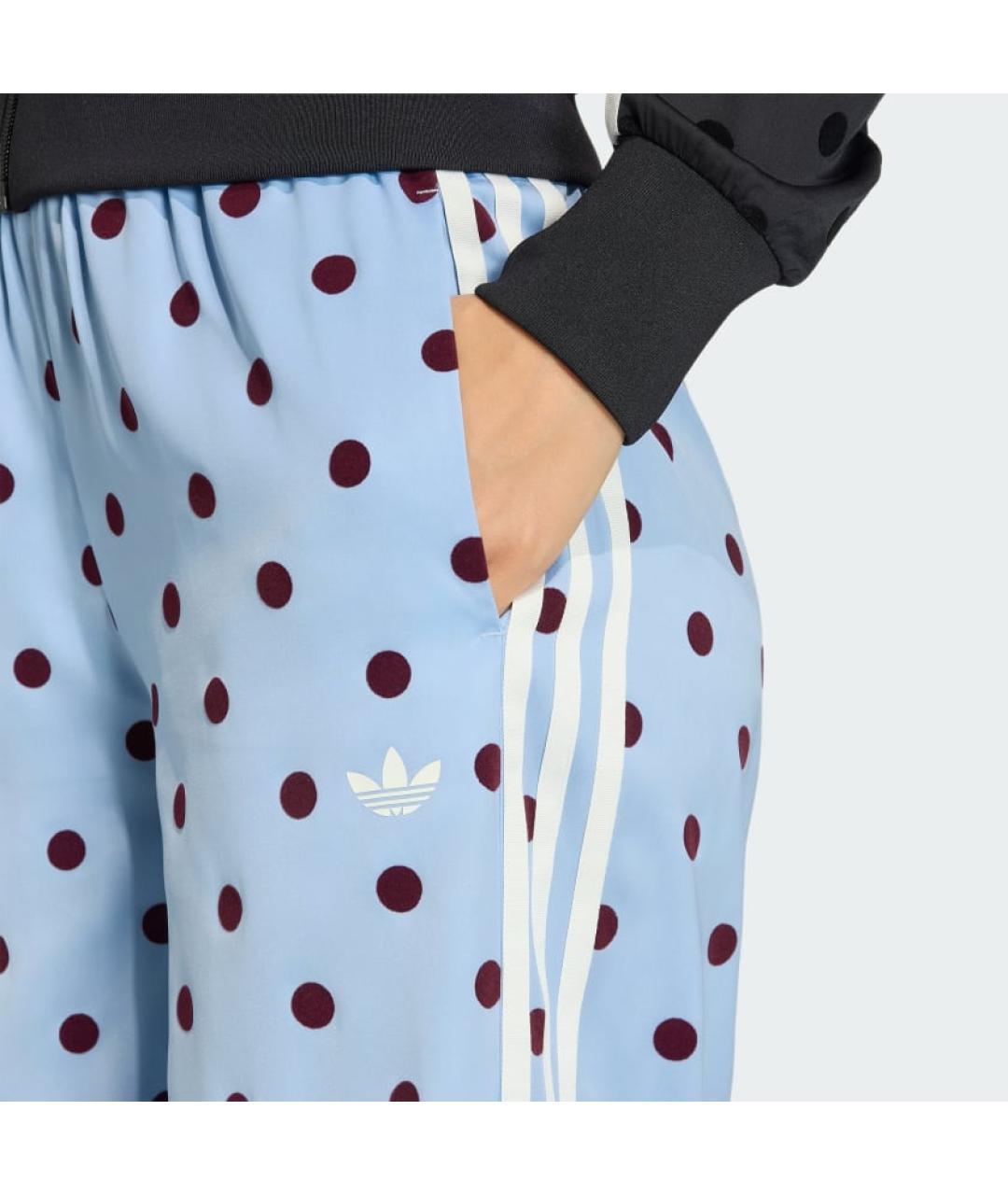 ADIDAS Голубые полиэстеровые брюки широкие, фото 3