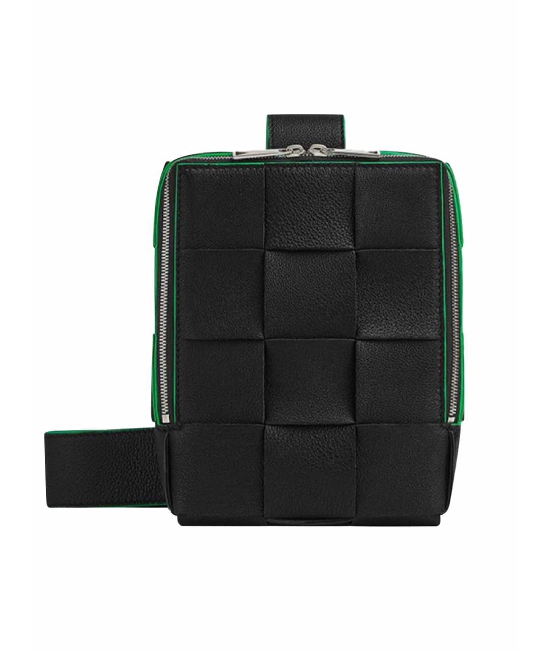 BOTTEGA VENETA Черная кожаная сумка на плечо, фото 1