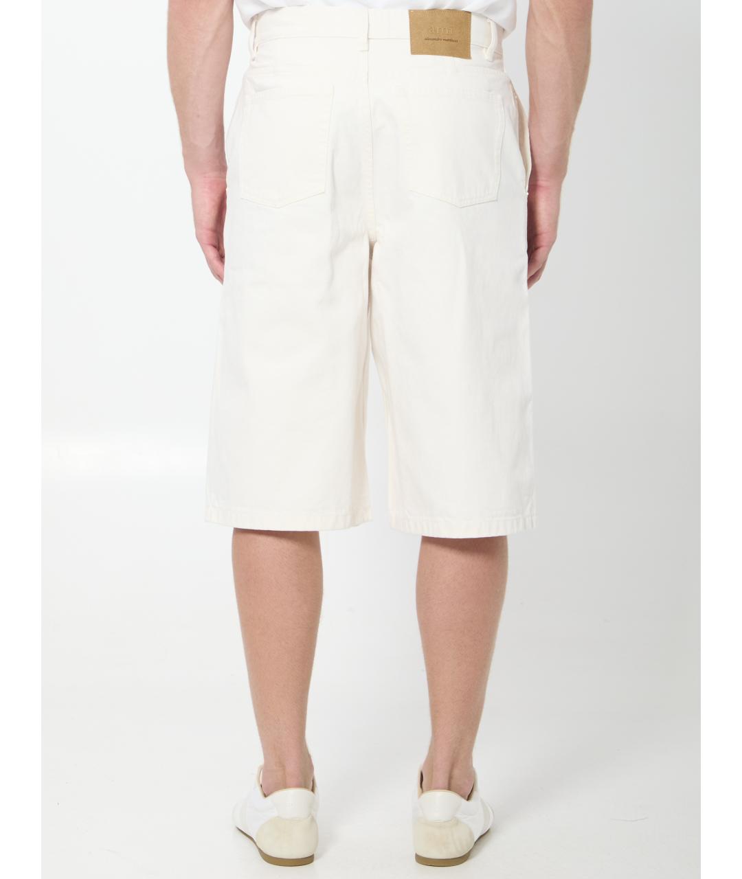 Ami Paris Белые хлопковые шорты, фото 4