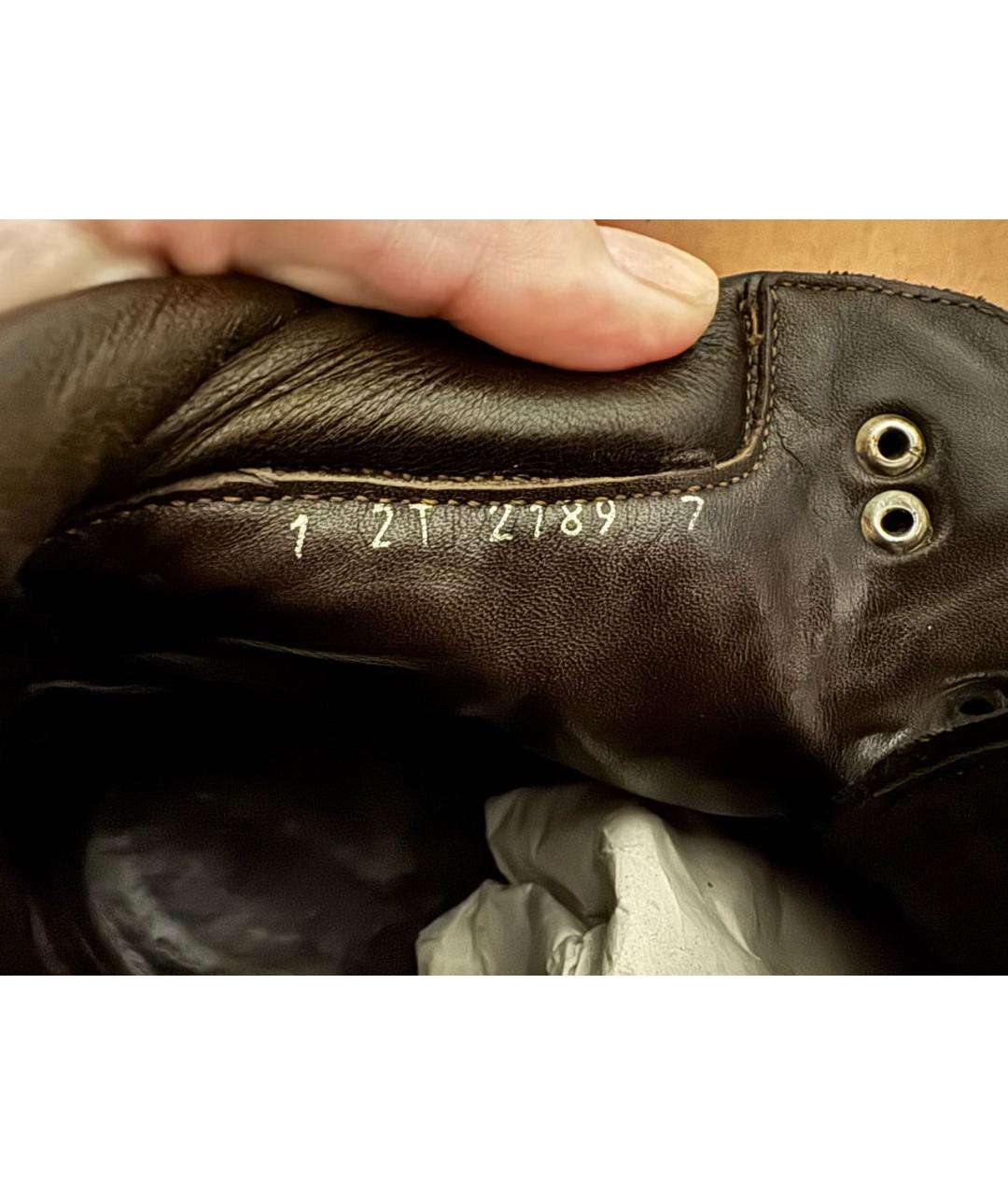 PRADA Коричневые высокие ботинки из экзотической кожи, фото 5