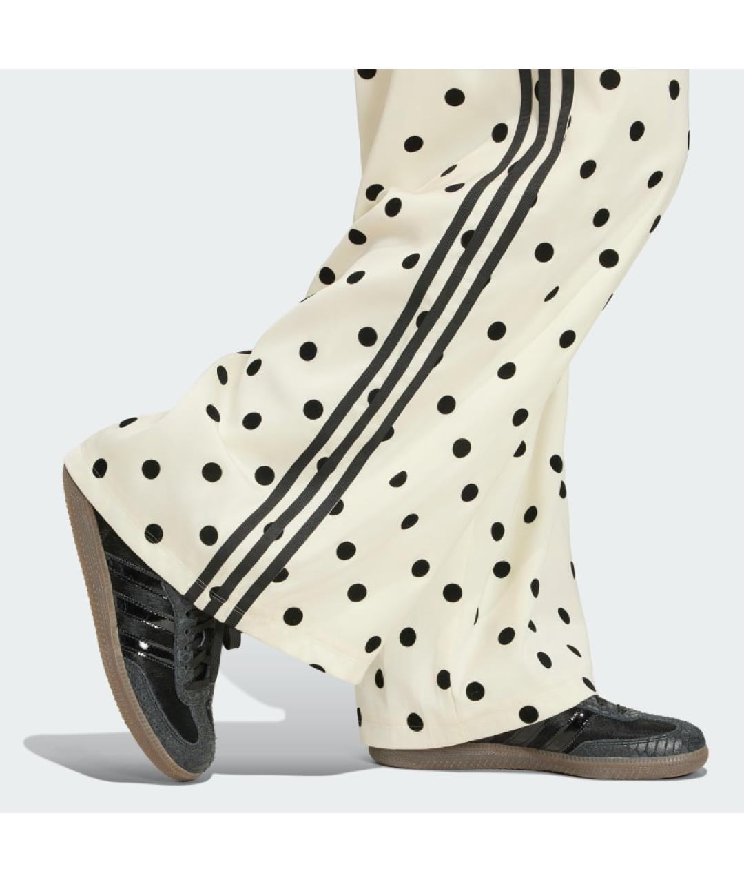 ADIDAS Белые полиэстеровые брюки широкие, фото 3