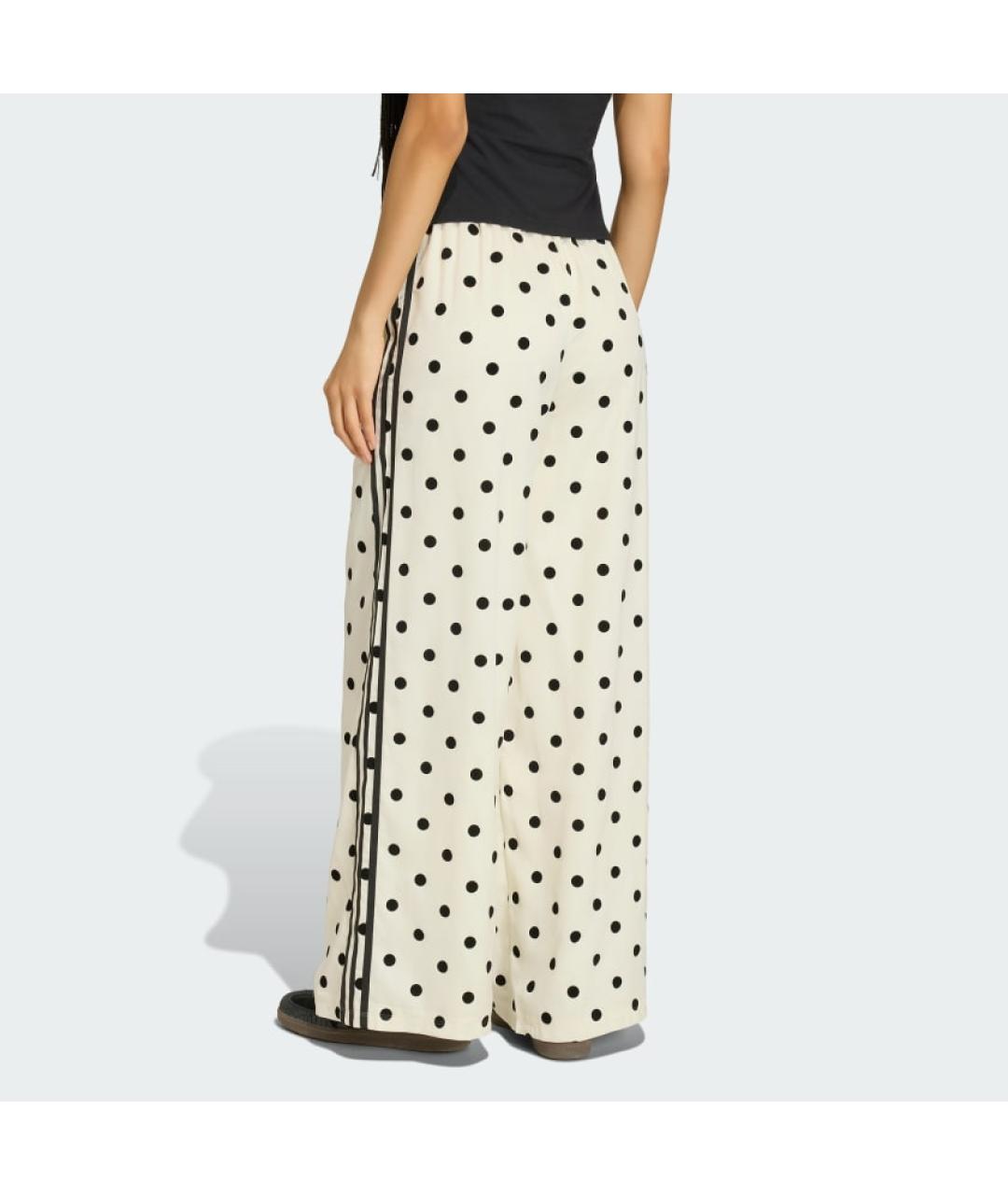 ADIDAS Белые полиэстеровые брюки широкие, фото 4