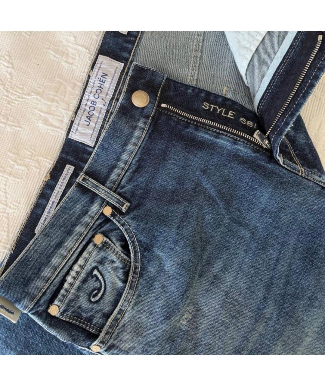 JACOB COHEN Синие хлопковые джинсы, фото 3