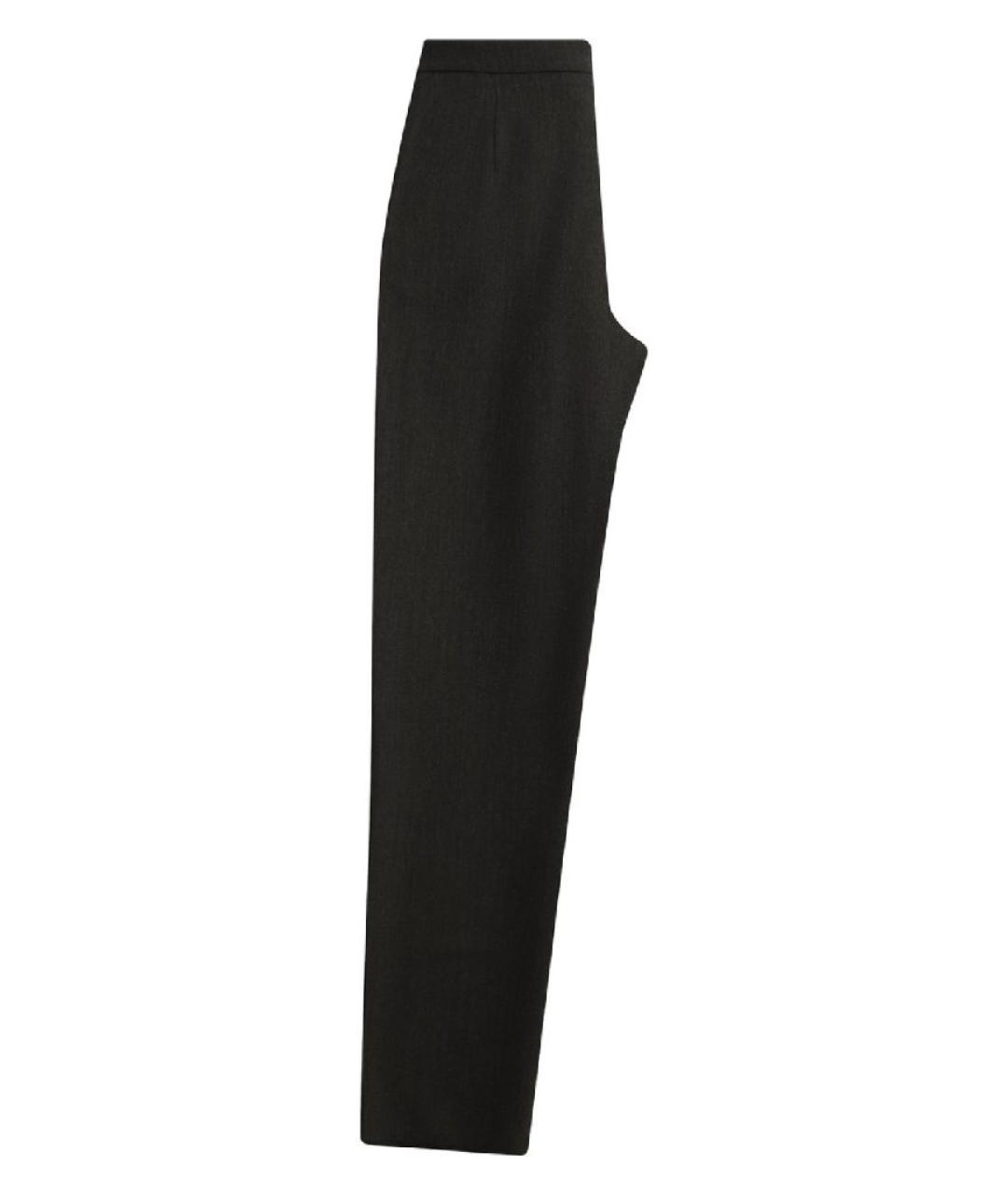 AGNONA Коричневые шерстяные прямые брюки, фото 2