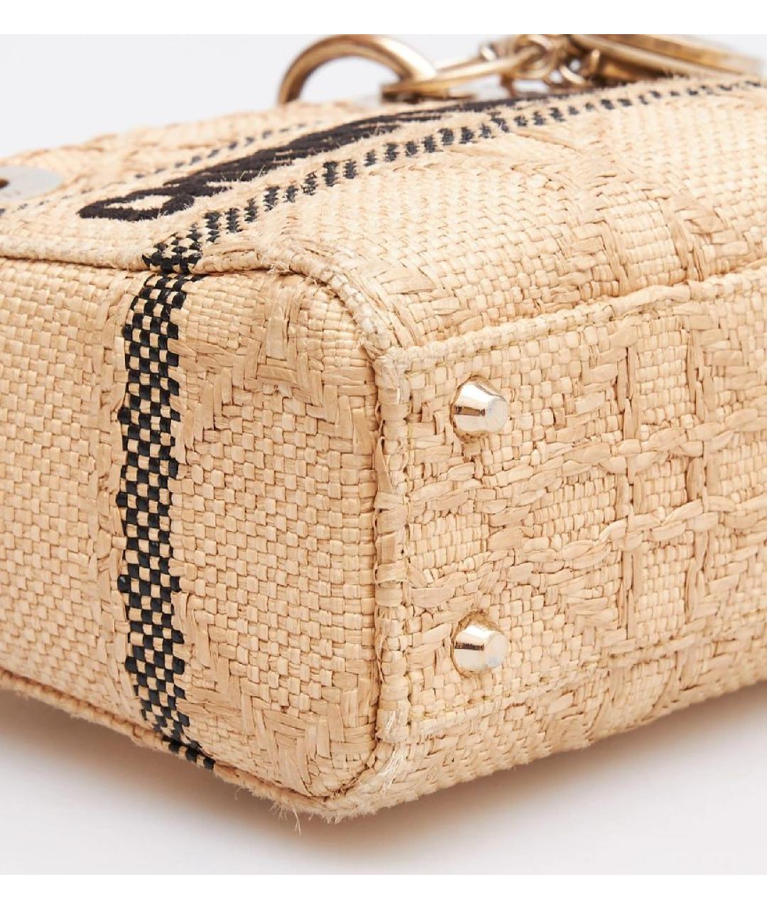 CHRISTIAN DIOR Бежевая сумка с короткими ручками, фото 7