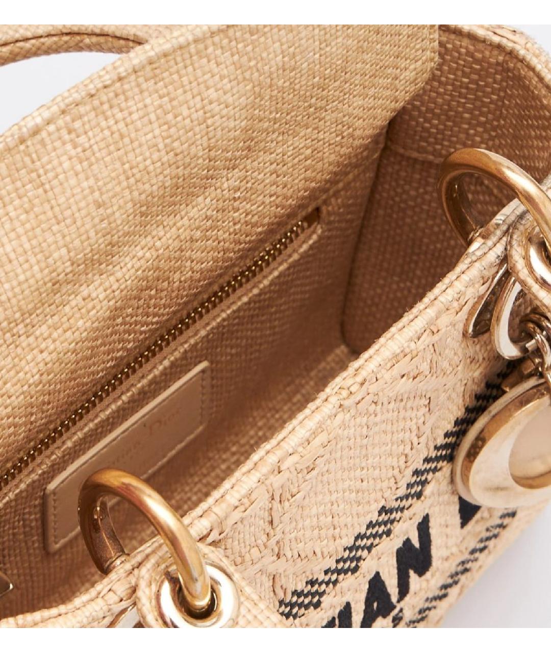CHRISTIAN DIOR Бежевая сумка с короткими ручками, фото 4