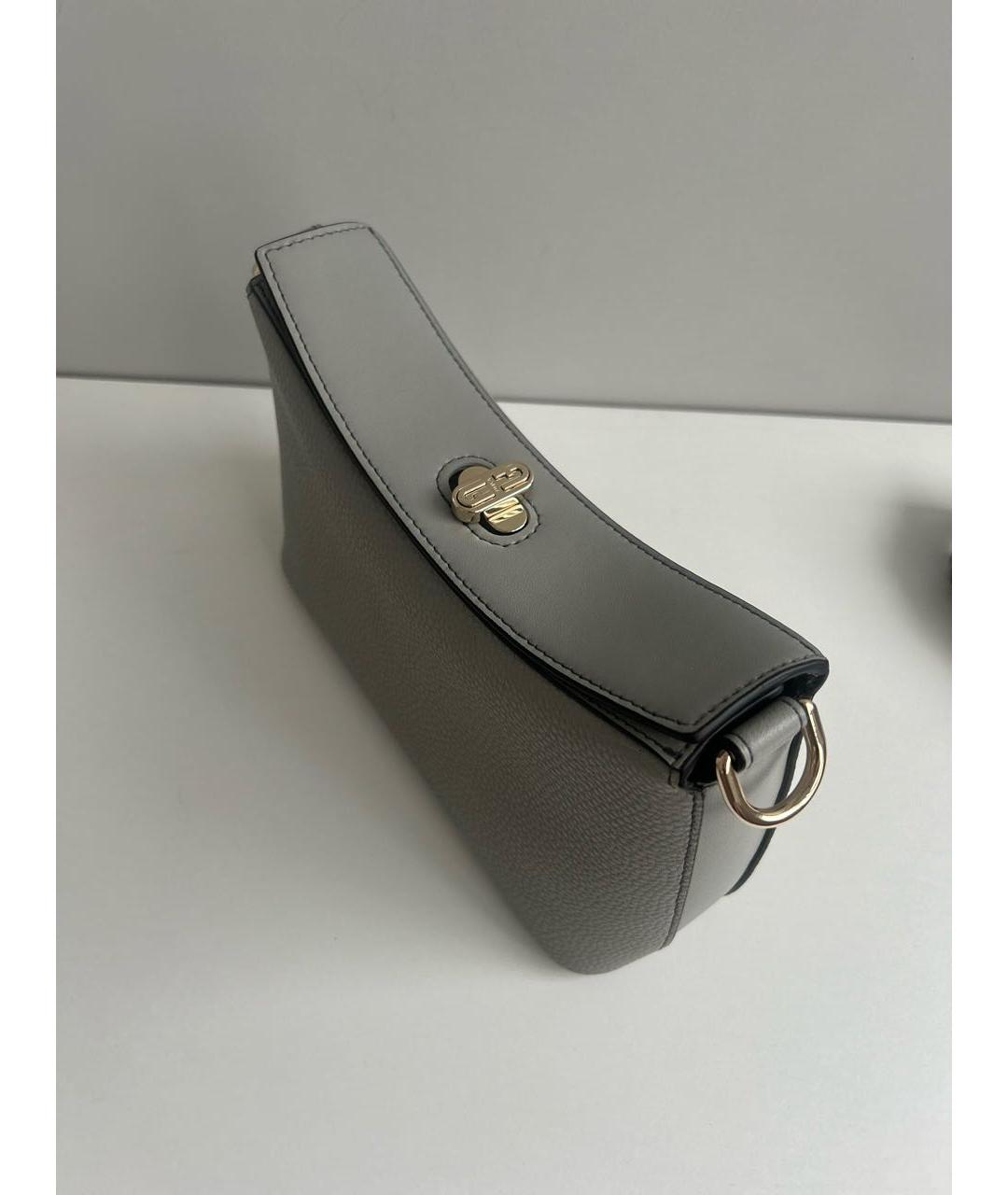 FURLA Серая кожаная сумка через плечо, фото 5