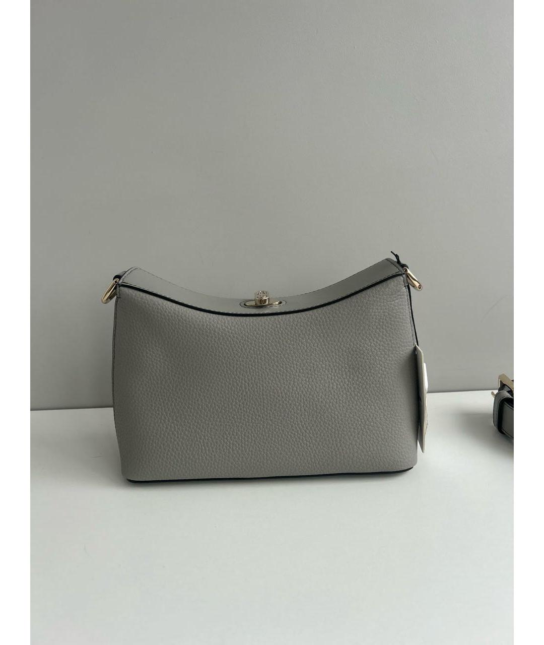 FURLA Серая кожаная сумка через плечо, фото 3