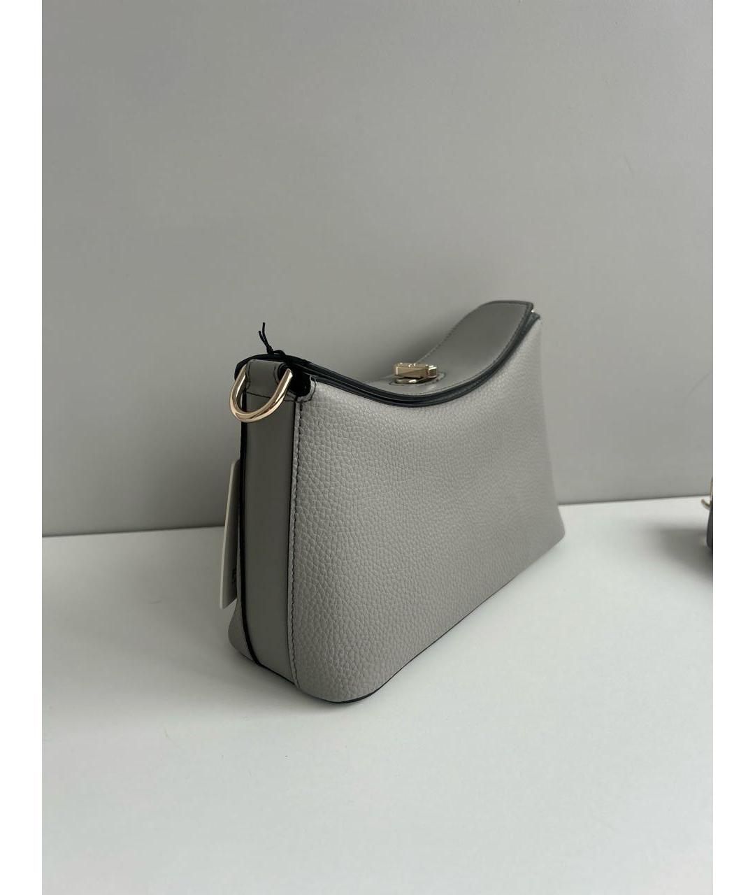 FURLA Серая кожаная сумка через плечо, фото 2