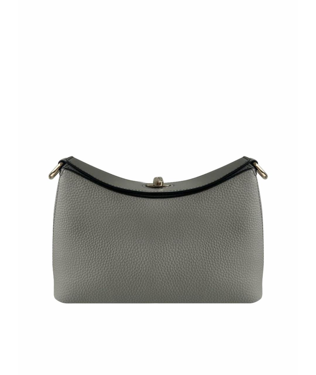 FURLA Серая кожаная сумка через плечо, фото 1