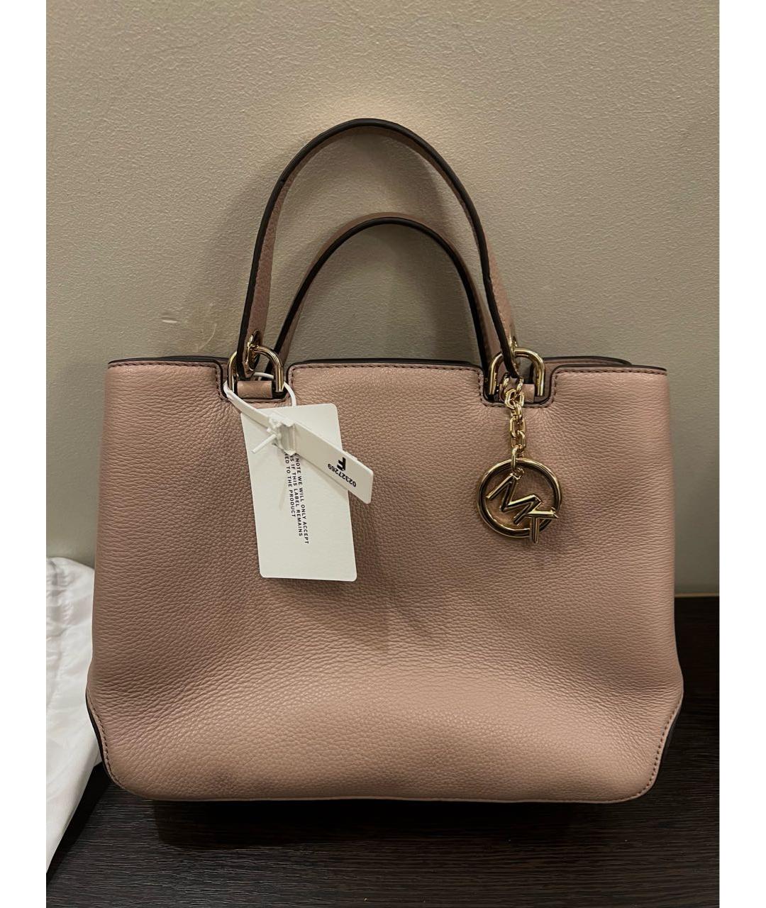 MICHAEL MICHAEL KORS Бежевая кожаная сумка тоут, фото 5