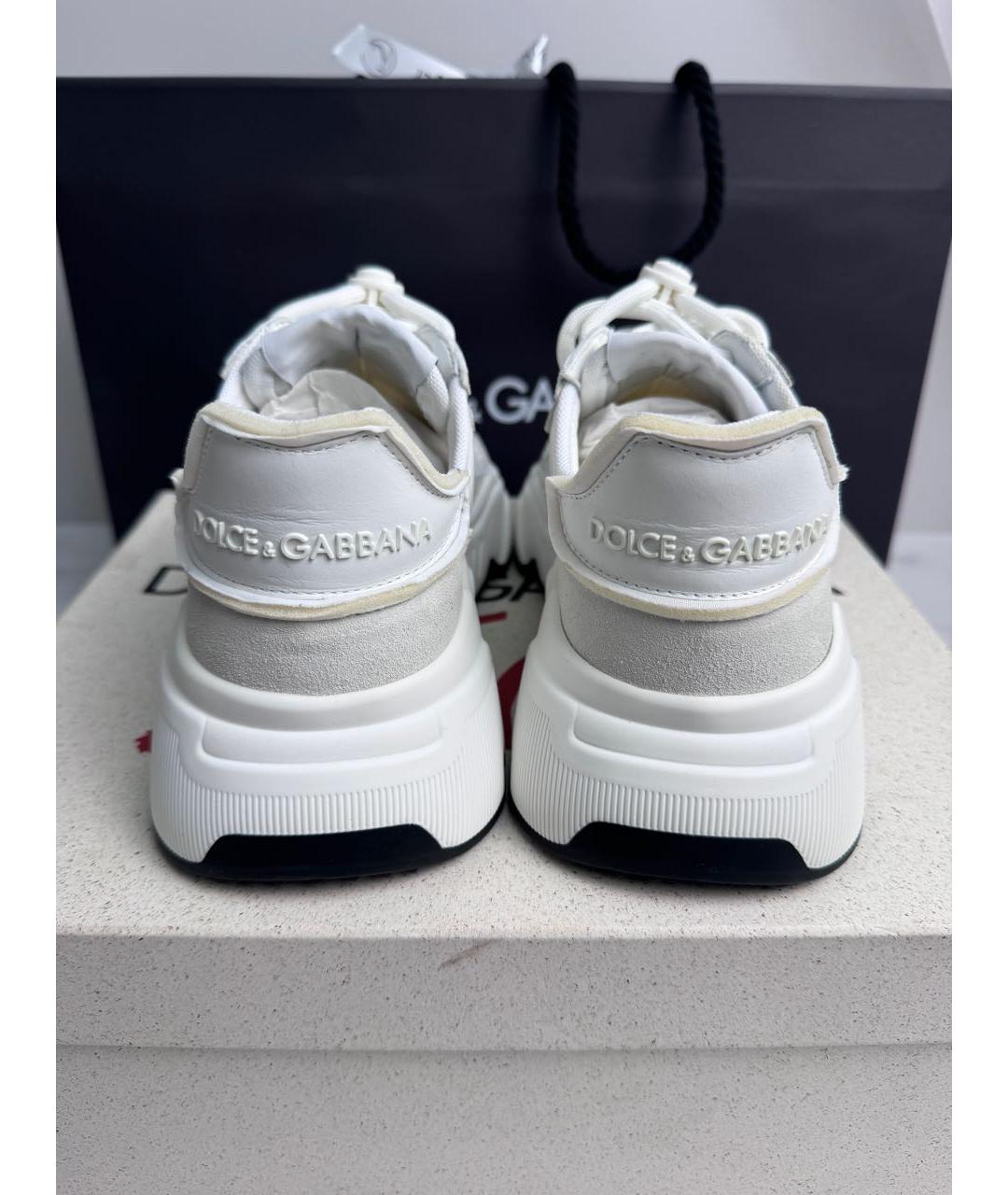 DOLCE&GABBANA Белые замшевые кроссовки, фото 3