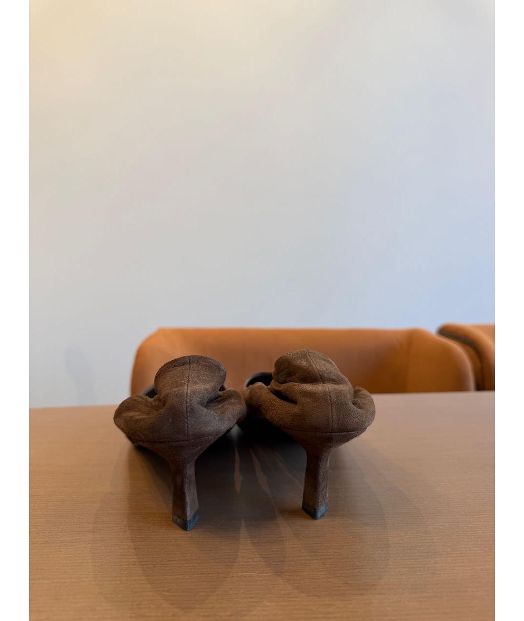 PRADA Коричневые замшевые туфли, фото 4