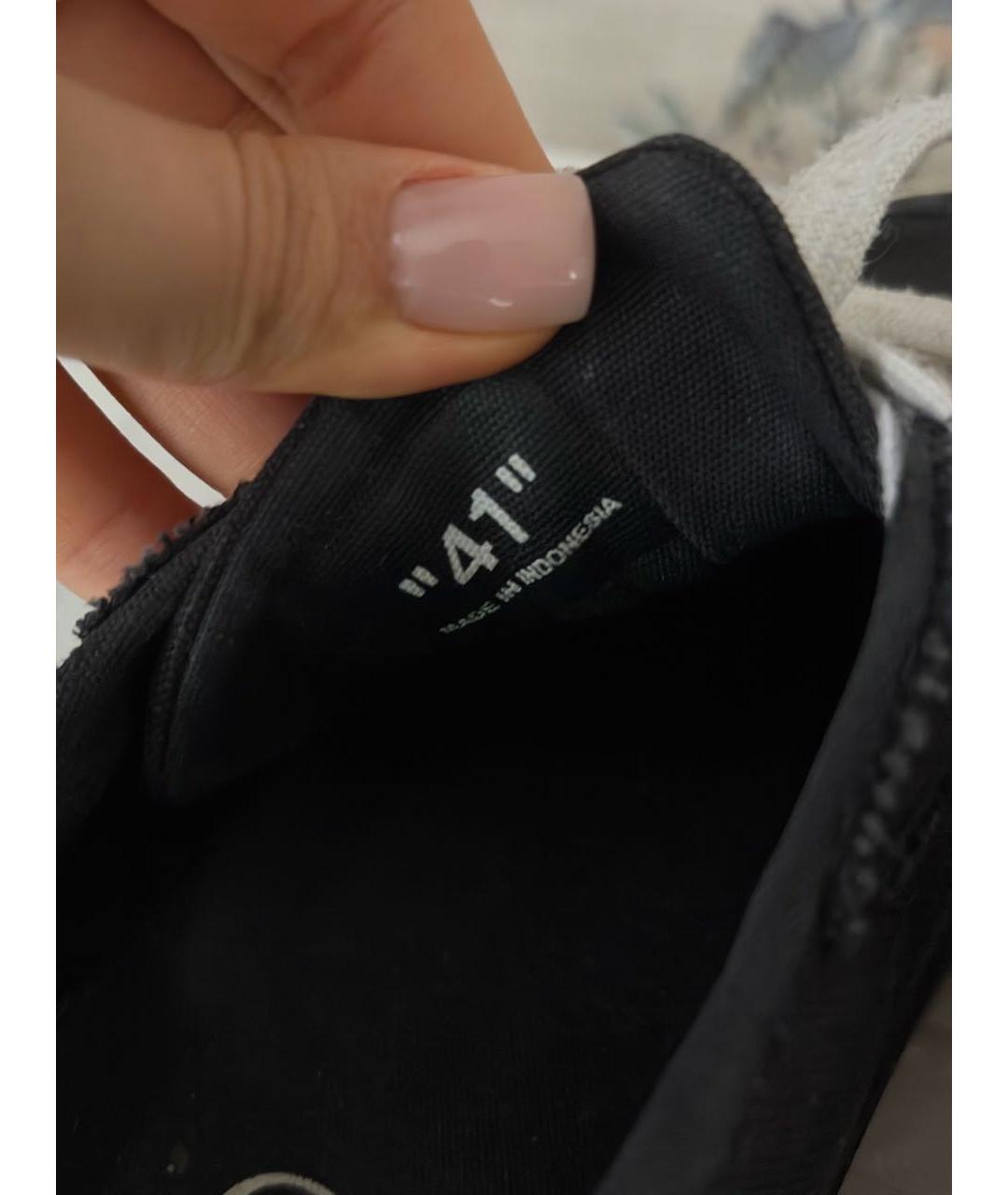 OFF-WHITE Черные текстильные кеды, фото 6