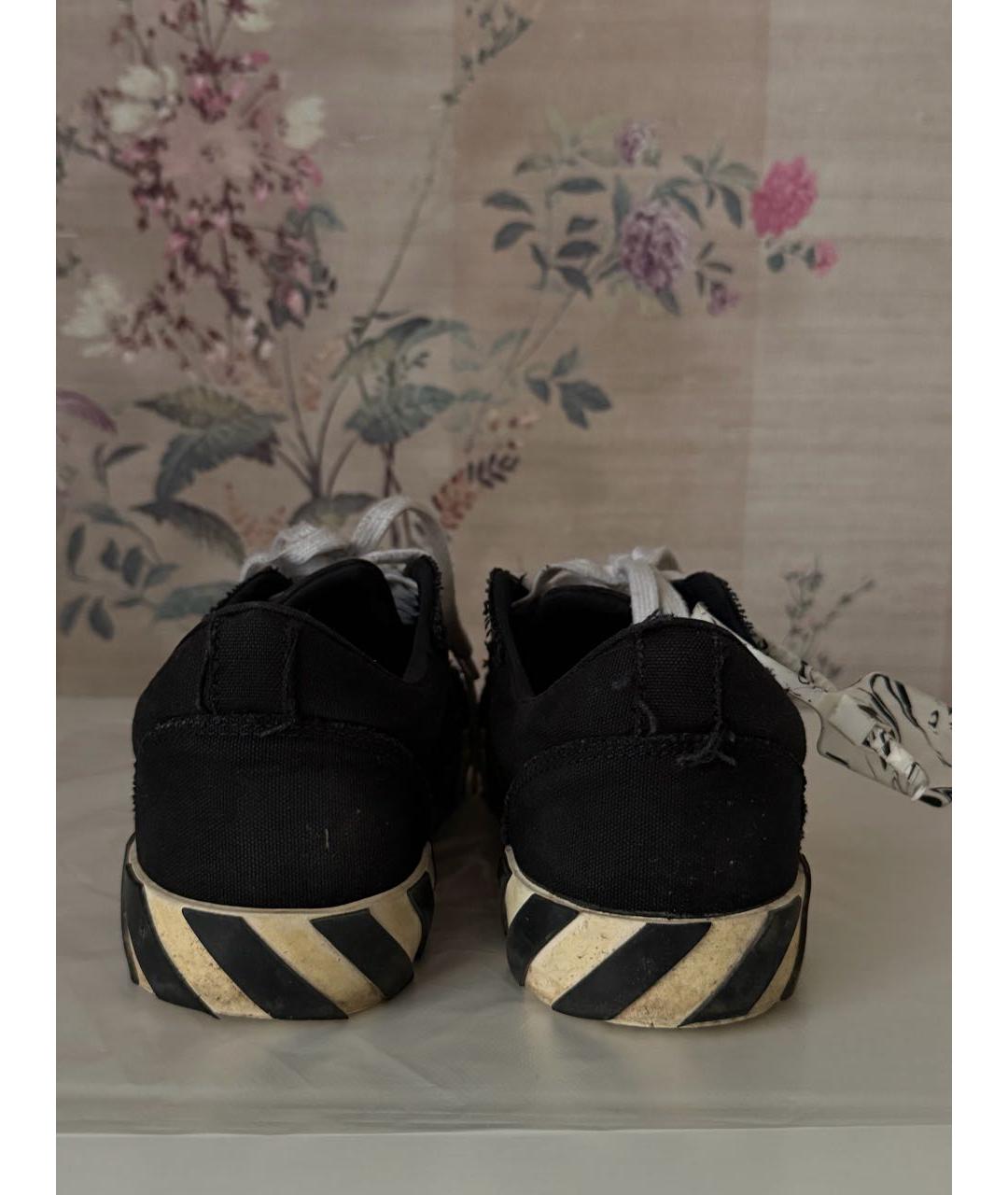 OFF-WHITE Черные текстильные кеды, фото 4
