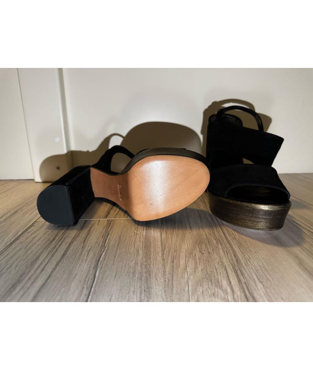 CHLOE Черные замшевые босоножки, фото 7