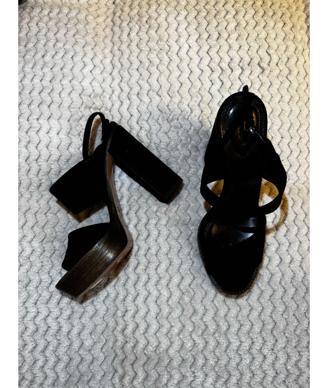 CHLOE Черные замшевые босоножки, фото 8