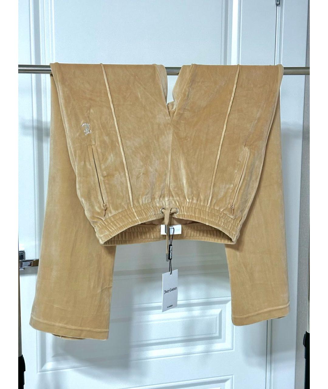 JUICY COUTURE Велюровые прямые брюки, фото 4