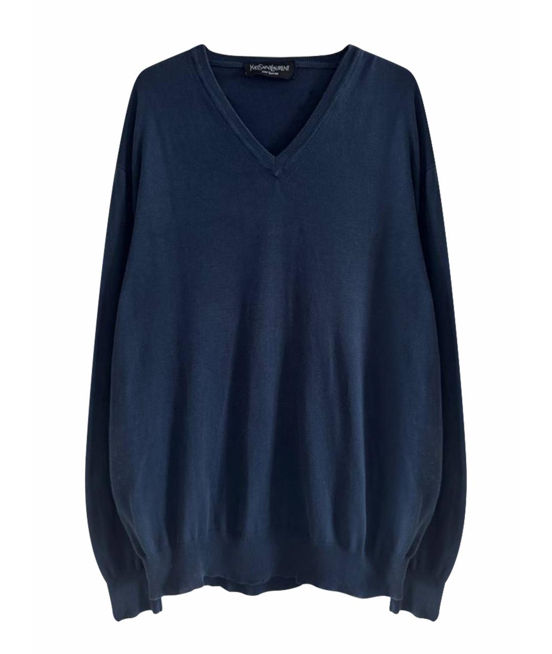 SAINT LAURENT Темно-синий джемпер / свитер, фото 1
