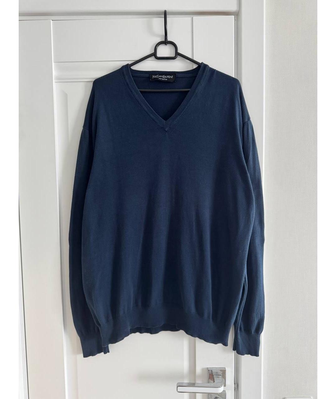 SAINT LAURENT Темно-синий джемпер / свитер, фото 9
