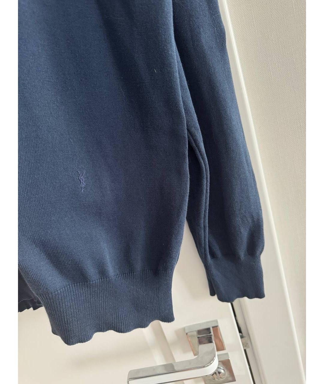 SAINT LAURENT Темно-синий джемпер / свитер, фото 7