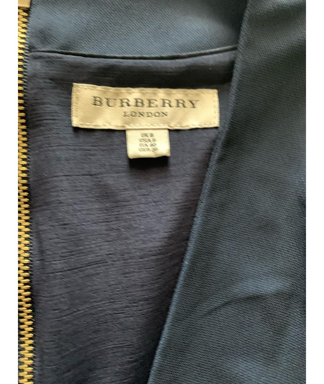 BURBERRY Синее вискозное вечернее платье, фото 3