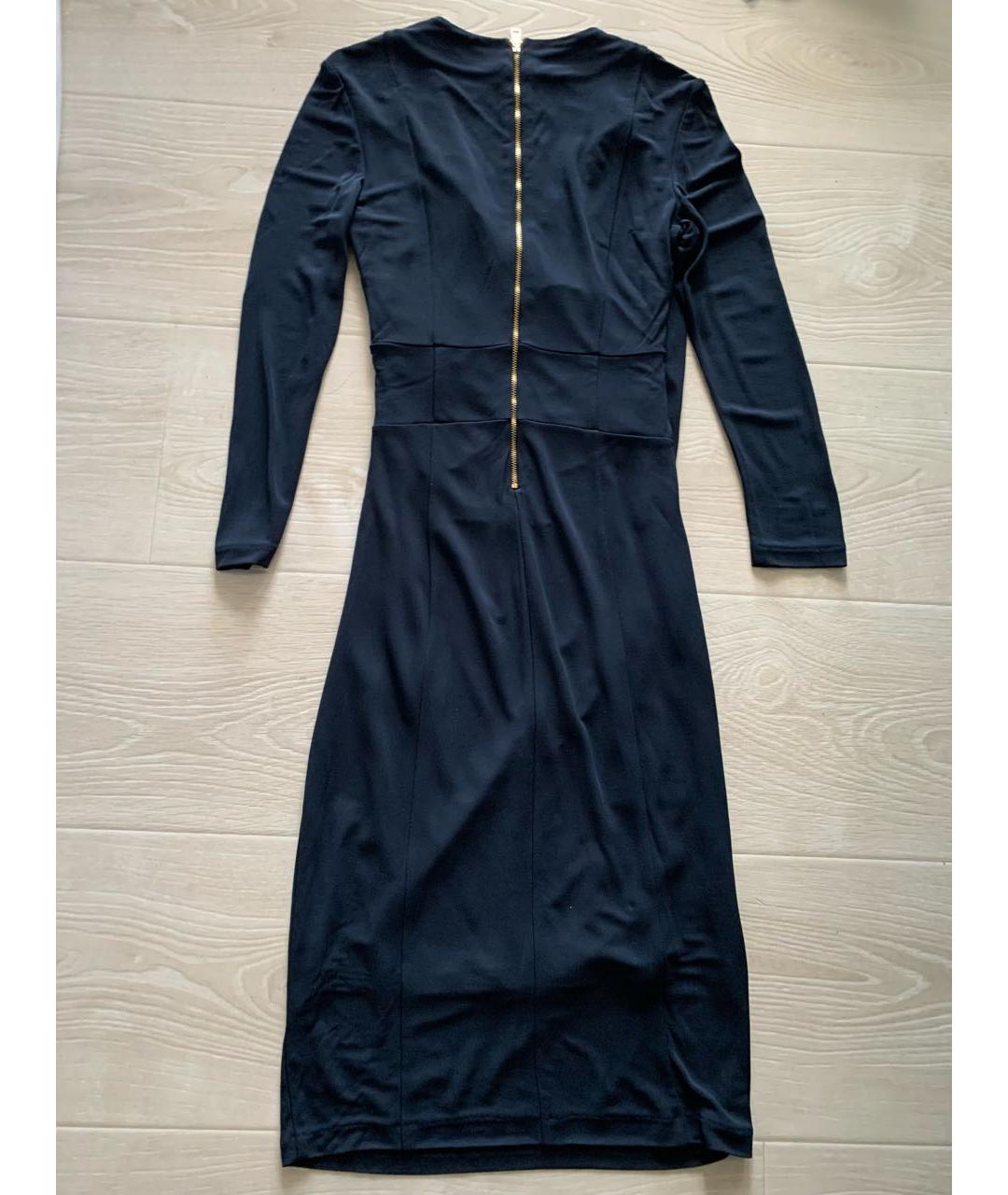 BURBERRY Синее вискозное вечернее платье, фото 2